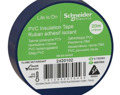 фото Изолента ПВХ 19мм (рул.20м) син. SchE 2420102
