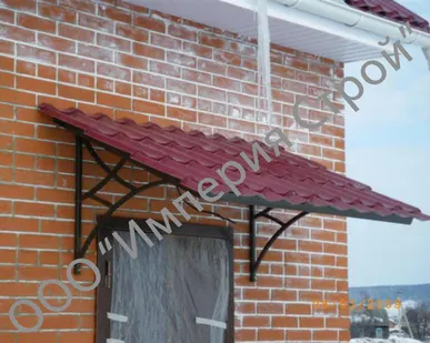 фото Козырьки из металлочерепицы