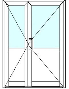 фото Дверь алюминиевая внутренняя "холодная" Вариант 11