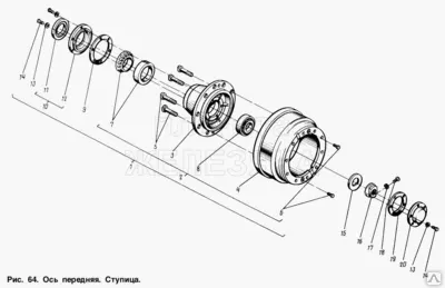 Фото №0 Ступица переднего колеса в сборе, с барабаном 54321-3103006
