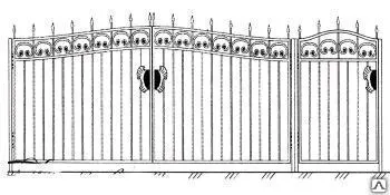 фото Кованые ворота КВ23