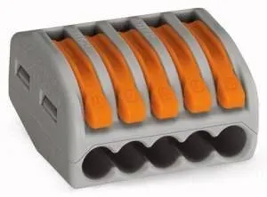 фото Клеммник 5х(0.08-2.5) WAGO 222-415