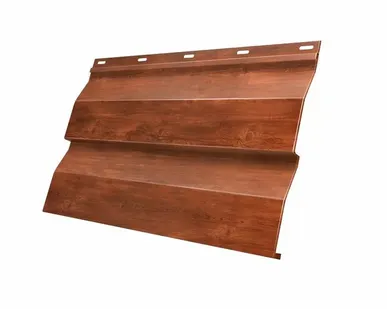 фото Сайдинг Металлический сайдинг «Корабельная доска» покрытие 3D мореный дуб Россия, эконом, 0.4-0.45 мм