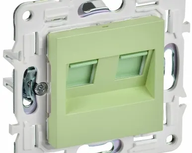 фото SKANDY Розетка компьютерная двойная RJ45 кат.5E SK-K03G мятный IEK