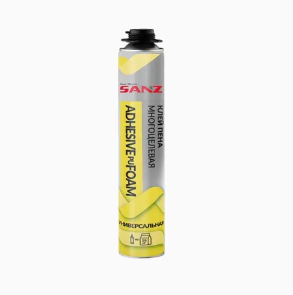 Фото №0 Клей-пена SANZ ADHESIVE PU FOAM многоцелевая, 800 г