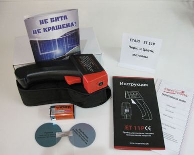 фото Толщиномер ETARI ET-11P (Чер.+Цвет. мет.)