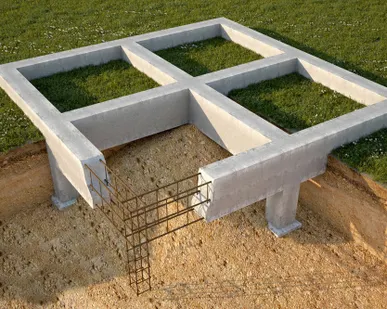 фото Выполнение работ по заливке фундамента