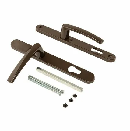 Фото №0 Нажимной гарнитур ALFA 28/92 RAL8019 корич (3 винта, посадочные Hoppe)