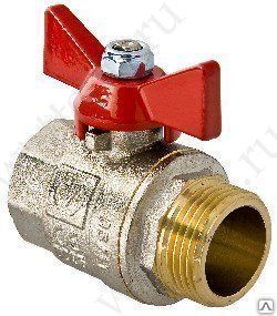 фото Кран шаровый бытовой VALTEC Кран шаровый BASE, бабочка 3/4" вн.-нар.