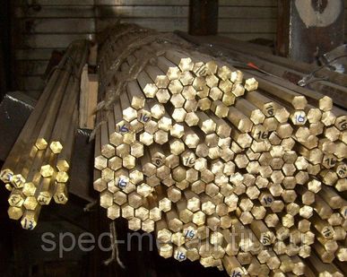 фото Шестигранник латунный 8 ЛС59-1