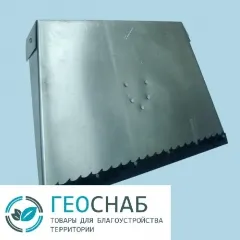 фото Лопата тротуарная алюминиевая с планкой и заклепанными бортами c накладкой из пилы (без черенка) ЛТ4 2ММ