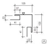 фото Планка угла наружного сложного ПУНС 120х120х2000 Woodstock ПЭ, стандарт