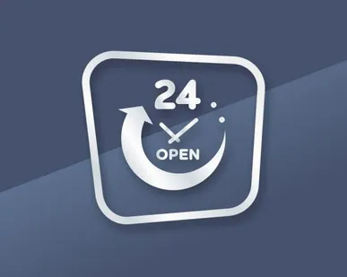 фото Наклейка «24 open». Открыто 24 часа.