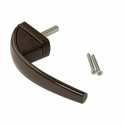 Фото №0 Ручка оконная Internika "Весна", 37 мм, алюминиевая, коричневая, 2 винта 5х45