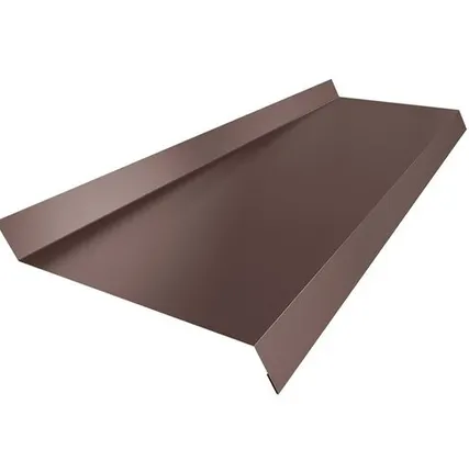 Фото №0 КОРИЧНЕВЫЙ Отлив металлический (2000 х 100 мм) 5шт/уп PROFBUILD Metal