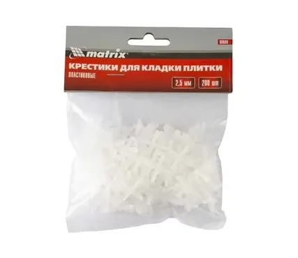 Фото №0 Крестики Matrix 2,5 мм. для кладки плитки (100 шт. в упак.)