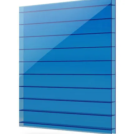 Фото №0 Поликарбонат сотовый 6000*2100*8 мм (синий)