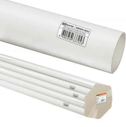 Фото №0 Труба гладкая жесткая ПВХ 20мм (2м) белая ТДМ (РФ)