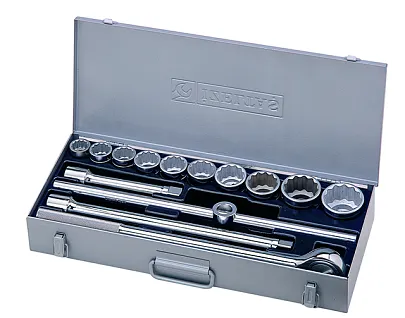 Фото №0 Набор торцевых головок, дюймовых 3/4" 12-гранных , 14 предмет, 1419006114, IZELTAS, 13000000935