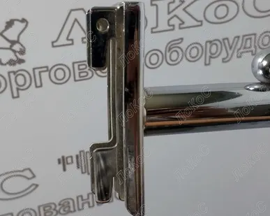 фото Кронштейн изогнутый на стойку с 7-ю шариками L=350мм, d=19мм, хром