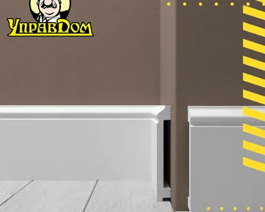 фото Плинтус Де-Багет XPS Polymer Н 4 100х15/ Белый