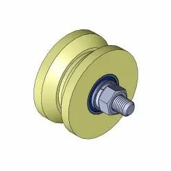 фото РОЛИК КАПРОЛОН D 70ММ ПОД УГОЛ НА ПЛАТФОРМЕ