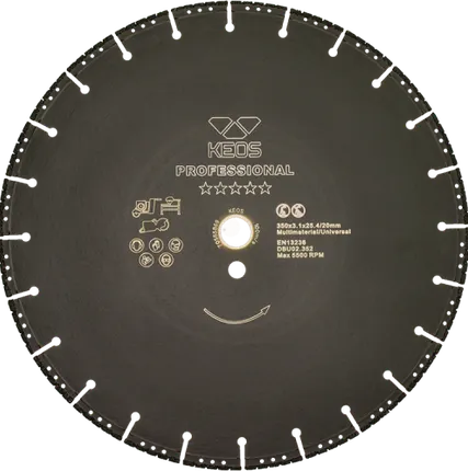 Фото №0 Диск алмазный KEOS универсальный 352мм/25,4/20 (DBU02.352)