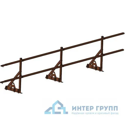 Фото №0 Ограждение кровельное PRESTIGE ZN CLICK фальц H-600/3,0м (2трубы) ГОСТ Р 53254-2009