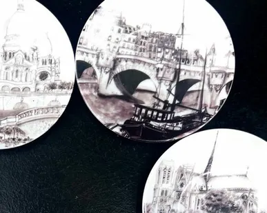 фото Розетка блюдце Chriss G. Collection Мост 11 см фарфор Франция