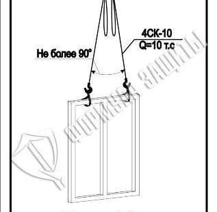 фото Схема «Оконный блок при монтаже» (300х400 мм)