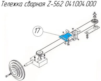 фото Тележка сварная 041.004.000 на пресс-подборщик Metal-Fach Z-562