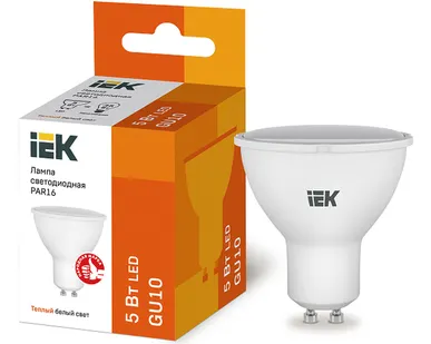 фото IEK Лампа светодиод. 5/3000/GU10/PAR16 IEK