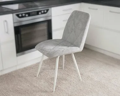 фото Стул Велюр Престиж (03) Гратта Опал серый-Белый