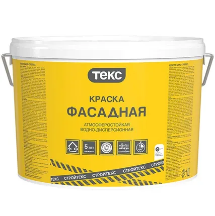 Фото №0 Краска фасадная акрилатная СтройТЕКС, глубокоматовая, база D, 9л