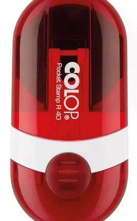 Фото №0 Печати-С COLOP Pocket Stamp R40 Карманная оснастка для штампа диам. 40мм (Рубин, Синий)