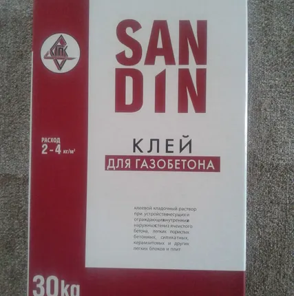 Фото №0 Клей для газобетона Sandin
