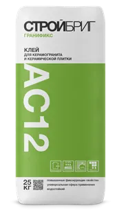 фото Клей плиточный цементный Стройбриг Гранификс АС12, 25кг