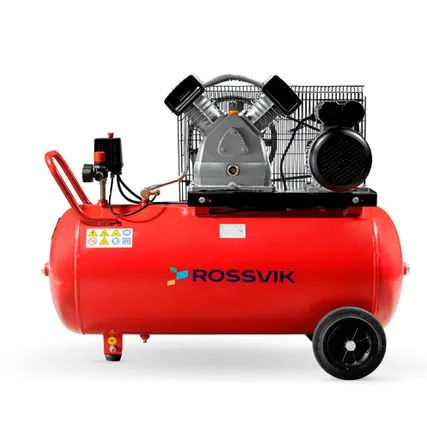 Фото №0 Компрессор ROSSVIK СБ4/С-100.LB30, 420 л/мин, 10 бар, ресивер 100 л, 380 В/2,2 кВт, красный