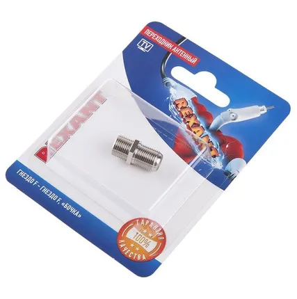 Фото №2 Переходник антенный гнездо F-гнездо F бочка блист. Rexant 06-0020-A