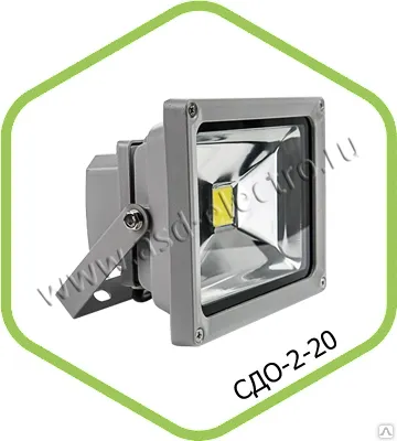 Фото №0 Прожектор светодиодный СДО-2-20 20Вт 85-265В 1600Лм 6500К ASD