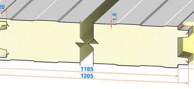фото Сэндвич панели стеновые из пенополиизоцианурата PIR 60 Rall/Rall 60