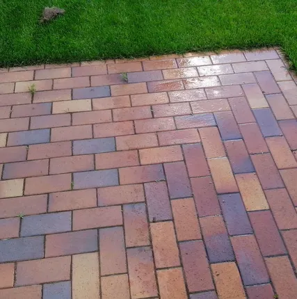 Фото №0 Herbstlaub-geflammt, 200х100х40 Рядовой тротуарный кирпич