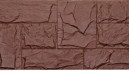 Фото №0 Фасадная панель T-SIDING Гранит Леон, цвет Коричневый
