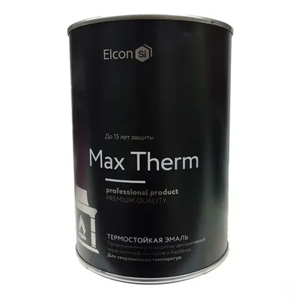 Фото №0 Эмаль термостойкая Elcon Max Therm 400°C серый 0,8 кг