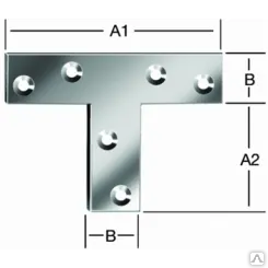 Фото №0 Т- образный соединитель 40х150х125х2мм, оцинк.