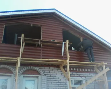 фото Двухскатная мансардная крыша