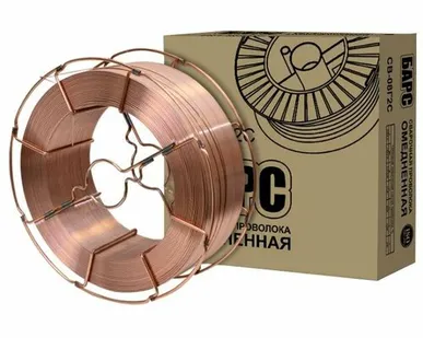 фото Проволока омедненная, БАРС СВ-08Г2С, ф 0,8мм (5кг)