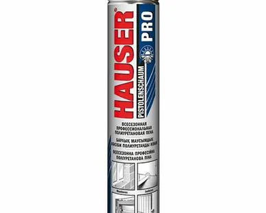 фото Пена монтажная Hauser PRO полиуретановая всесезонная 620 мл 11082