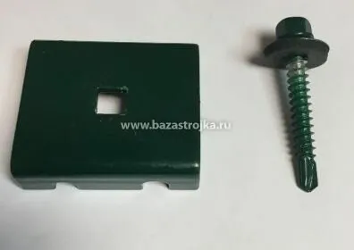 Фото №0 Комплект планки прижимной Gardis 40х30 RAL6005, зеленый с саморезом