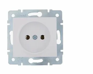 фото LEZARD Механизм розетки 1-м СП Karina 16А IP20 без заземл. бел. 707-0288-121B LEZARD